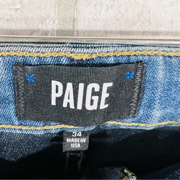 PAIGE Men's Federal Slim Straight Jeans in Pace Wash Size 34 - Picture 8 of 11